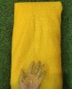 Yellow Net Fabric With Net Wok